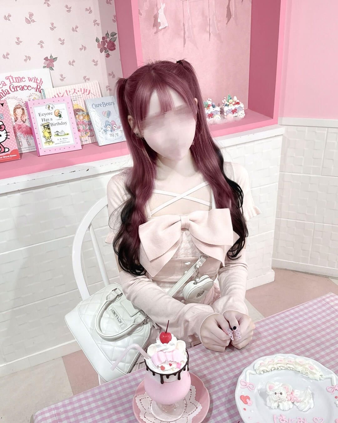 ビッグリボンアンサンブルトップス グレー | ファッション通販