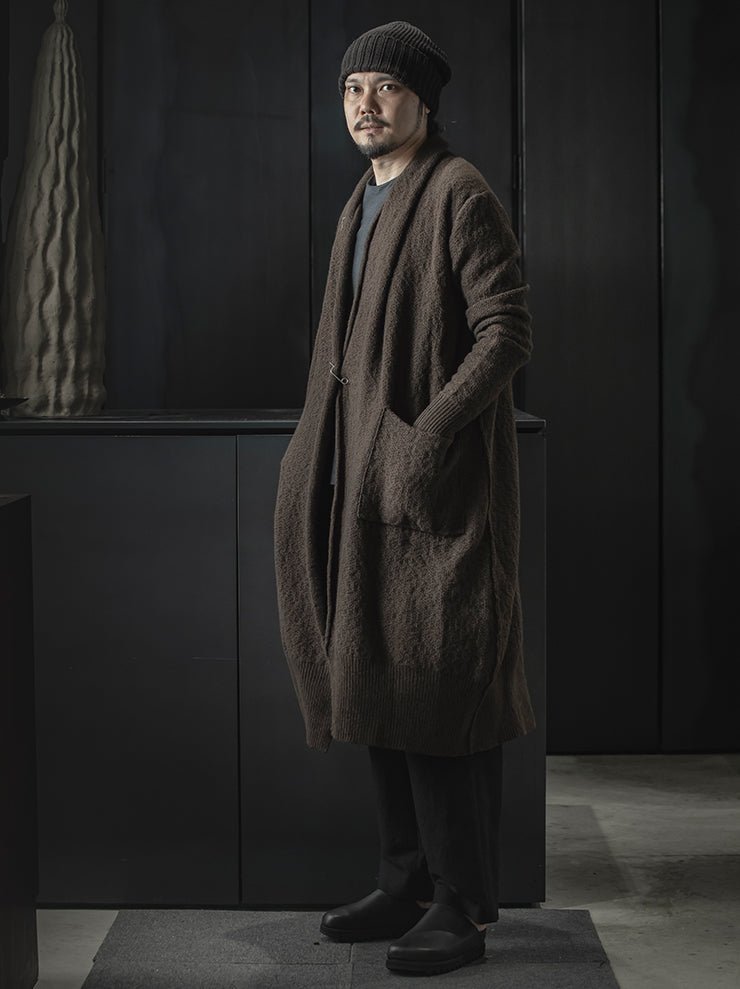 DANIEL ANDRESEN GREEN ロングニットカーディガン / CHOCOLATE