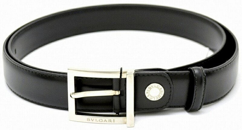楽天市場】BVLGARI ブルガリメンズレザーベルト ブラック バックル上部
