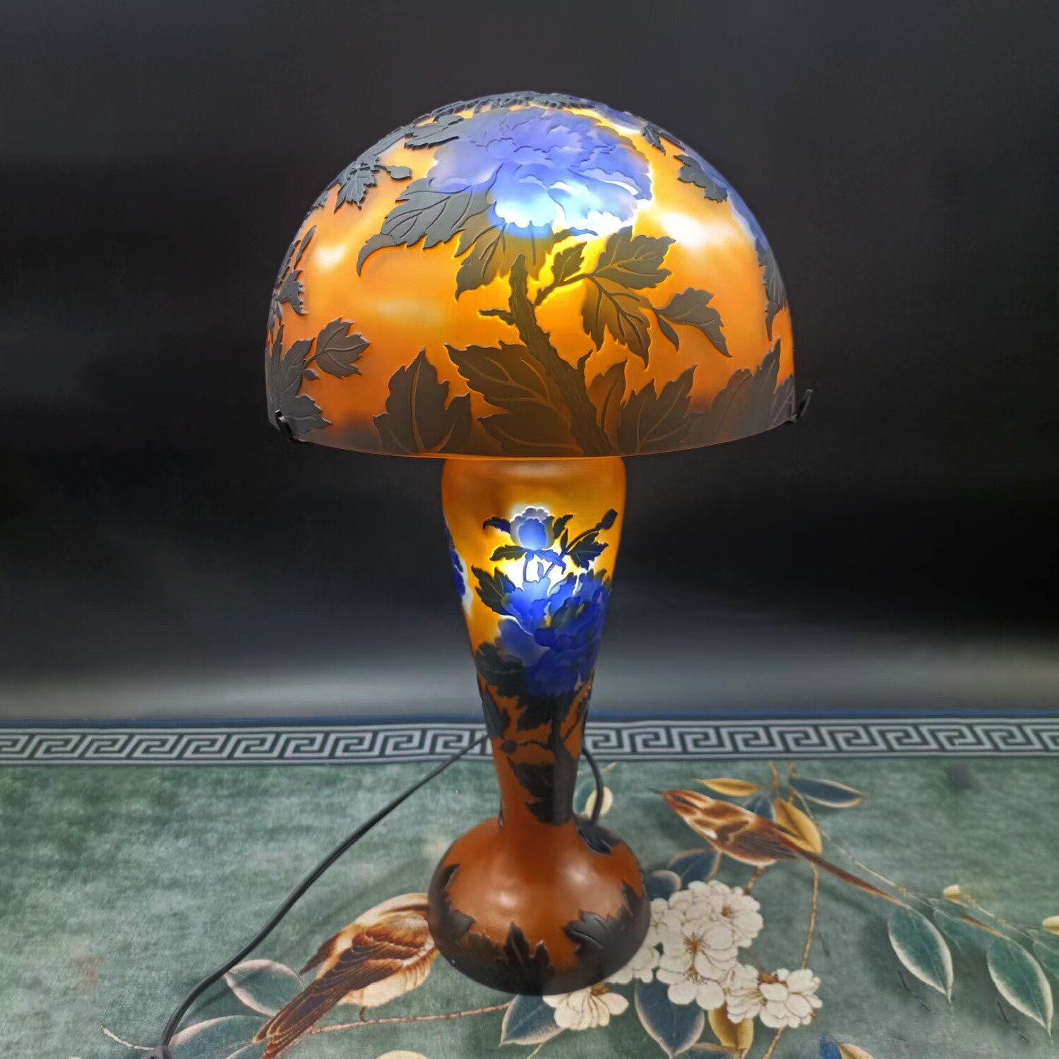 楽天市場】ガレランプ アールヌーボーランプ 卓上 照明 エミール ガレ