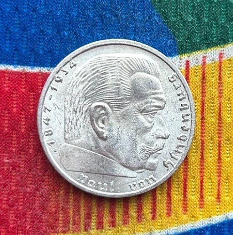 楽天市場】1937年 A 2マルク 第二次世界大戦ドイツ銀貨 第三帝国