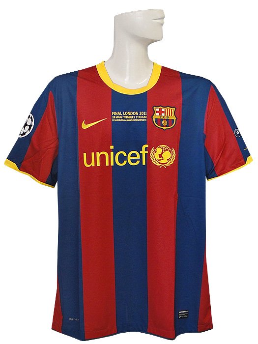 限定再入荷**(ナイキ) NIKE10/11バルセロナ/ホーム/半袖/CL決勝戦