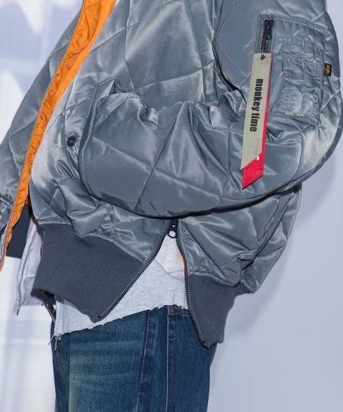 ALPHA INDUSTRIES × monkey time キルテッド サイドジップ MA-1が2024