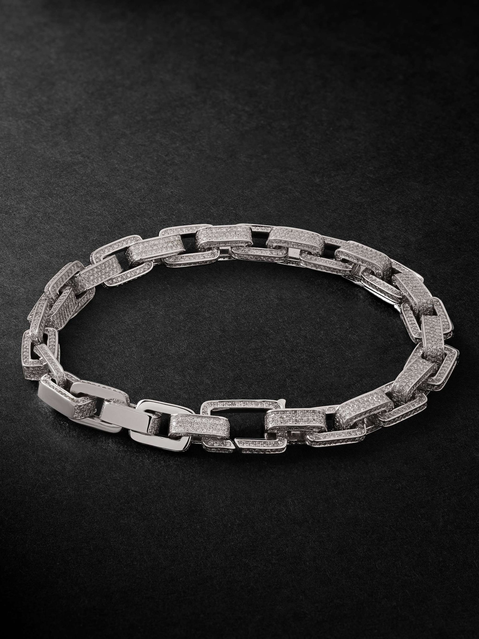 SHAY 18-Karat White Gold Diamond Bracelet for Men | MR PORTER