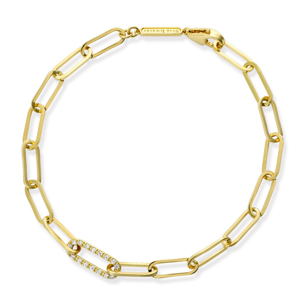 DIAMOND LINK CHAIN BRACELET(1ZU0482)K18 ブレスレット｜スター