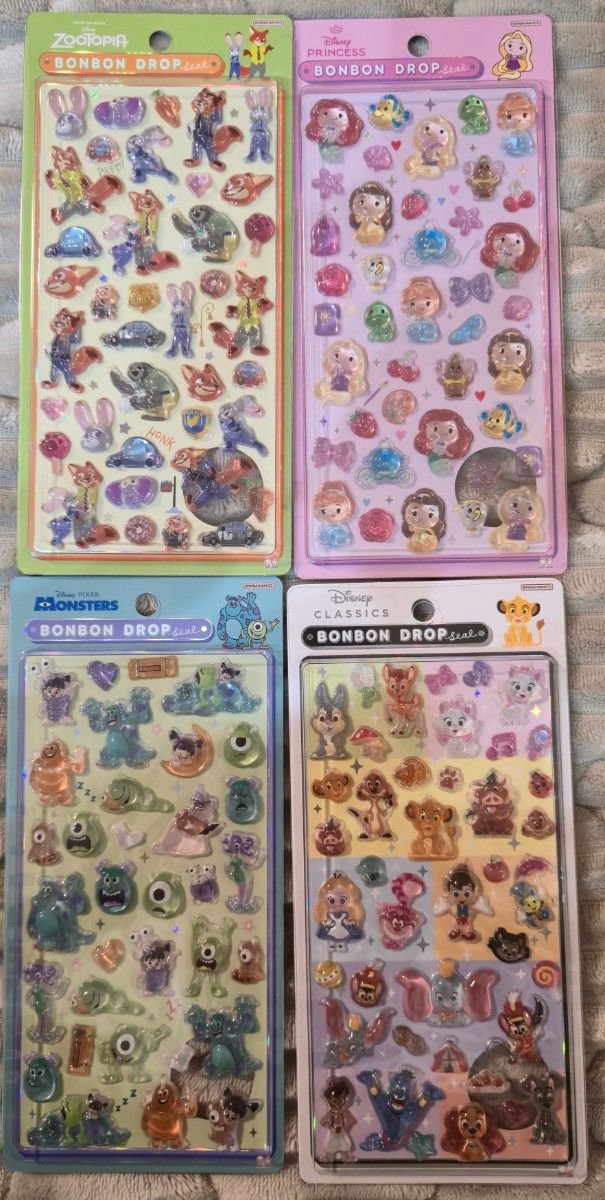 ボンボンドロップシール ディズニー プリンセス ズートピア クラシック