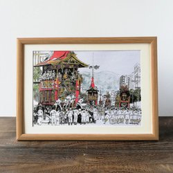 A4サイズ「京都 上賀茂神社」 京の水彩画工房 絵画 京の水彩画工房