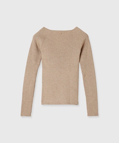 カシミヤブレンドデコルテリブニットプルオーバー（ニット/セーター