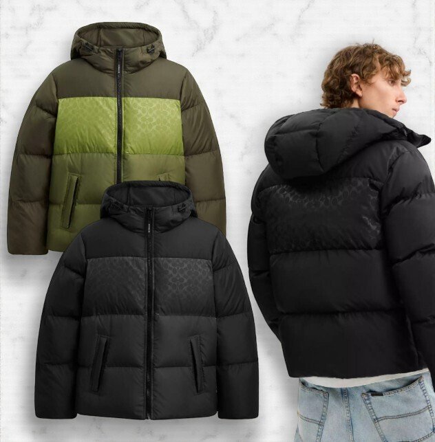 すぐにお届け○COACH○カラーブロック ダウン ジャケット (Coach