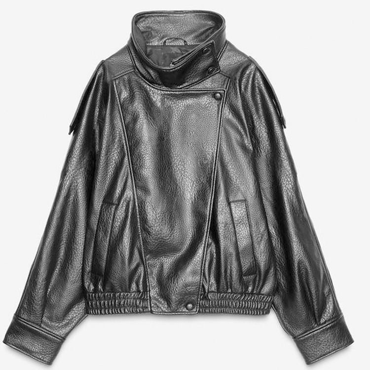 ZARA】フェイクレザージャケット ブラック | 4391/872/800 (ZARA
