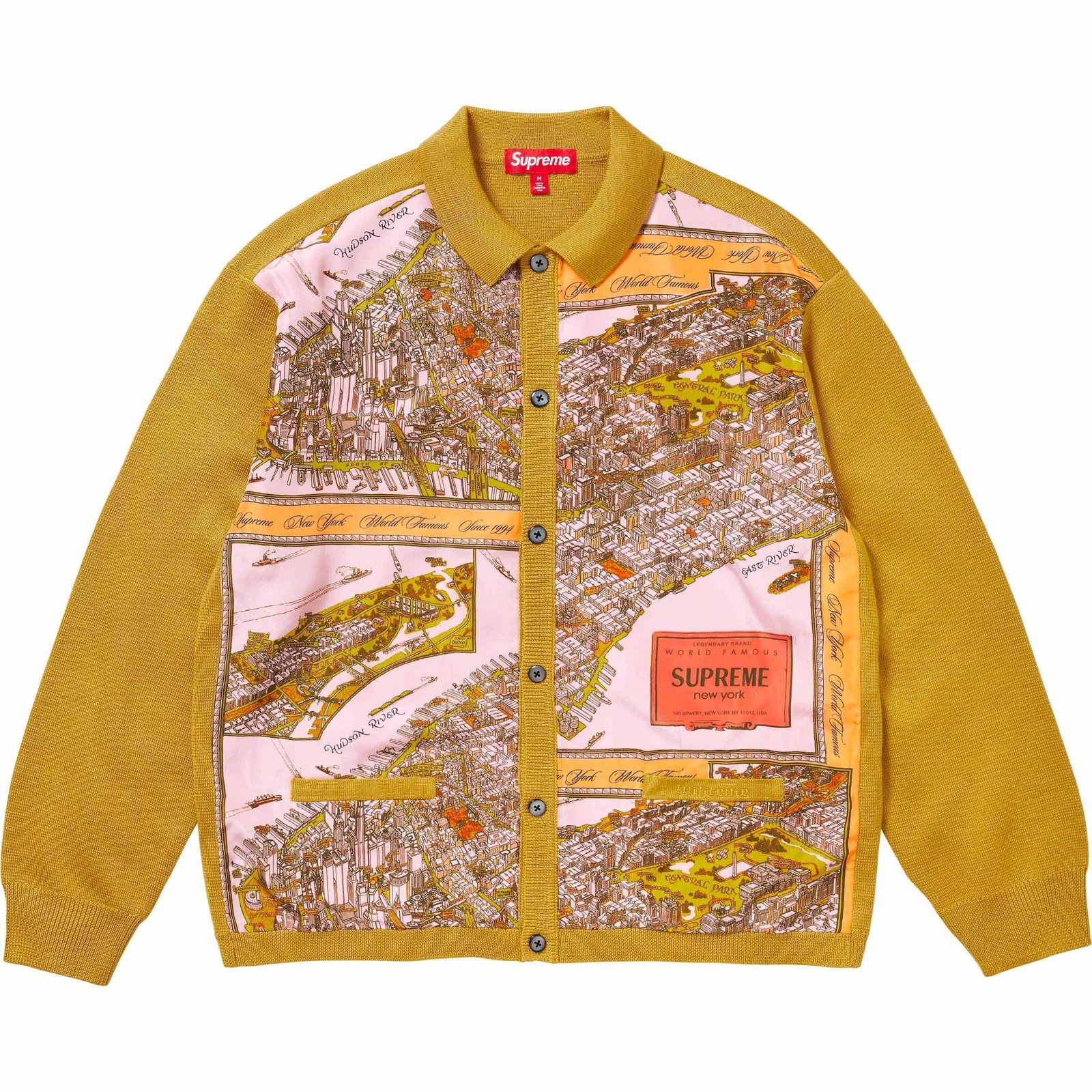 FW23 Supreme Silk Map Cardigan - シルク マップ カーディガン