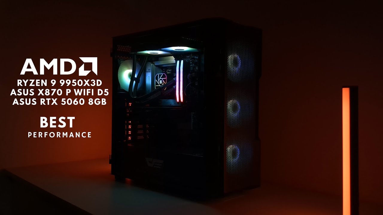 Amd Ryzen 9 9950X3D Gaming PC Build with RTX 5060 #pc #gaming
