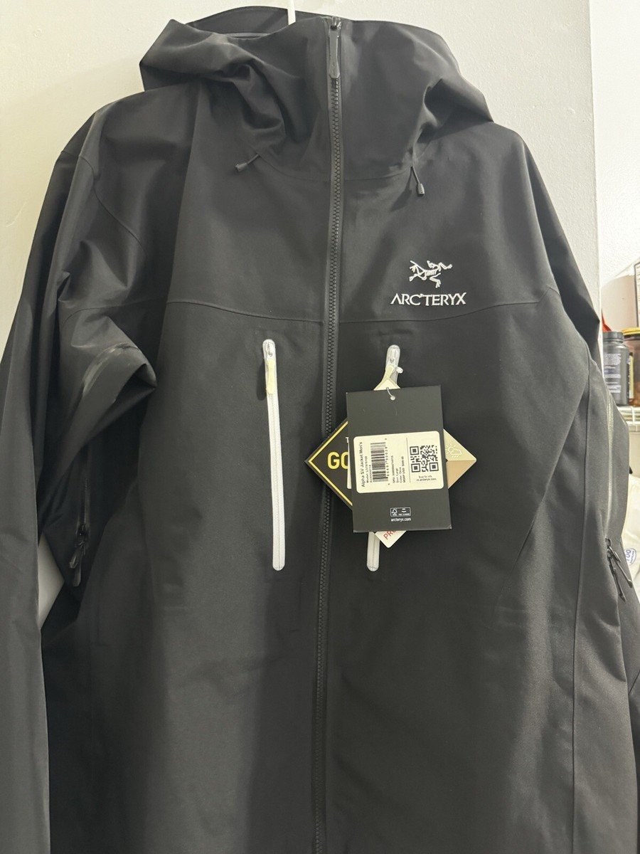 Arcteryx Alpha SV Black Large Jacket New With Tags MADE IN CANADA