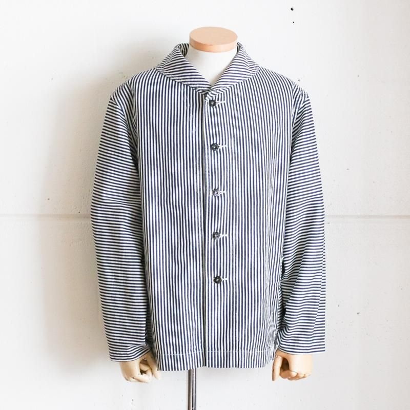 POST O'ALLS【ポストオーバーオールズ】NAVY-BLU-R Hickory Stripe