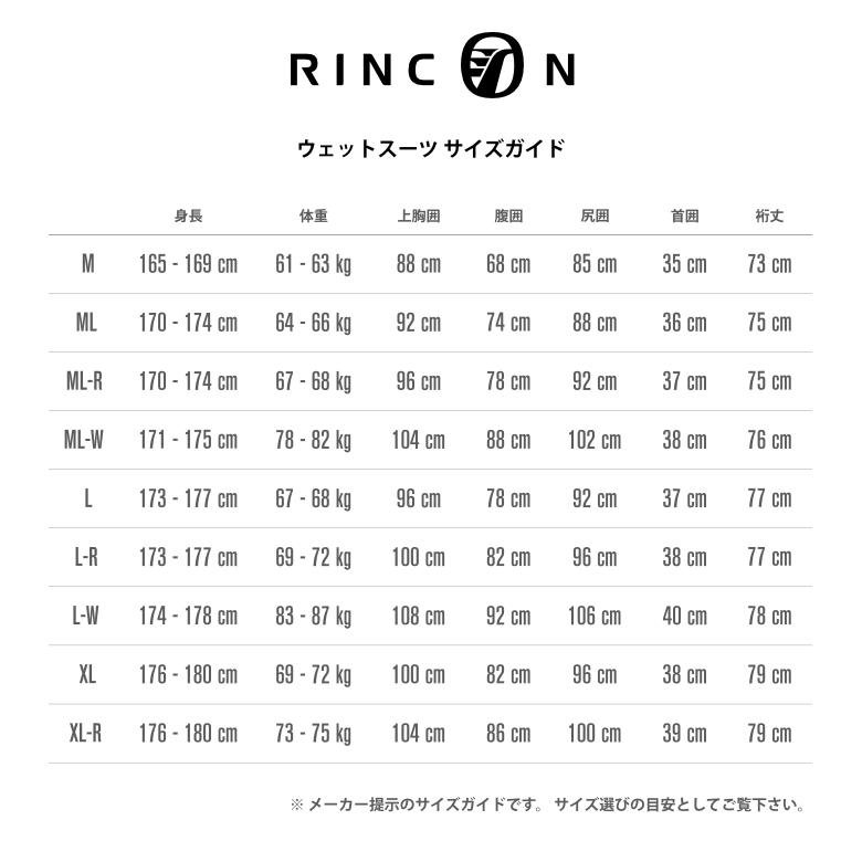 ウェットスーツ タッパー RINCON リンコン メンズ SOVRANO 2mm長袖