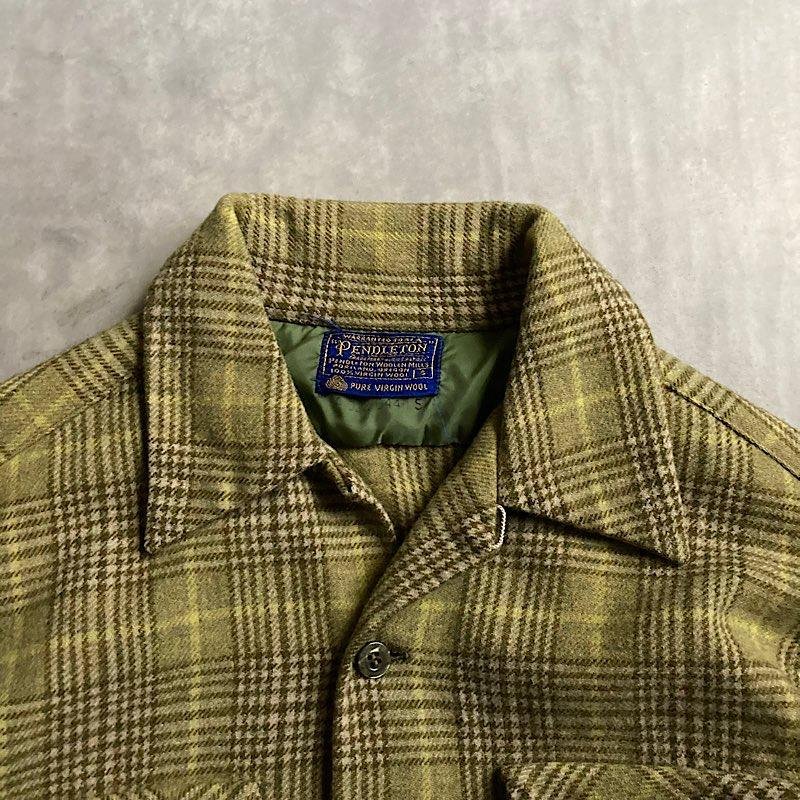 60's PENDLETON Wool Check Board Shirt Made in USA 60年代 ペン