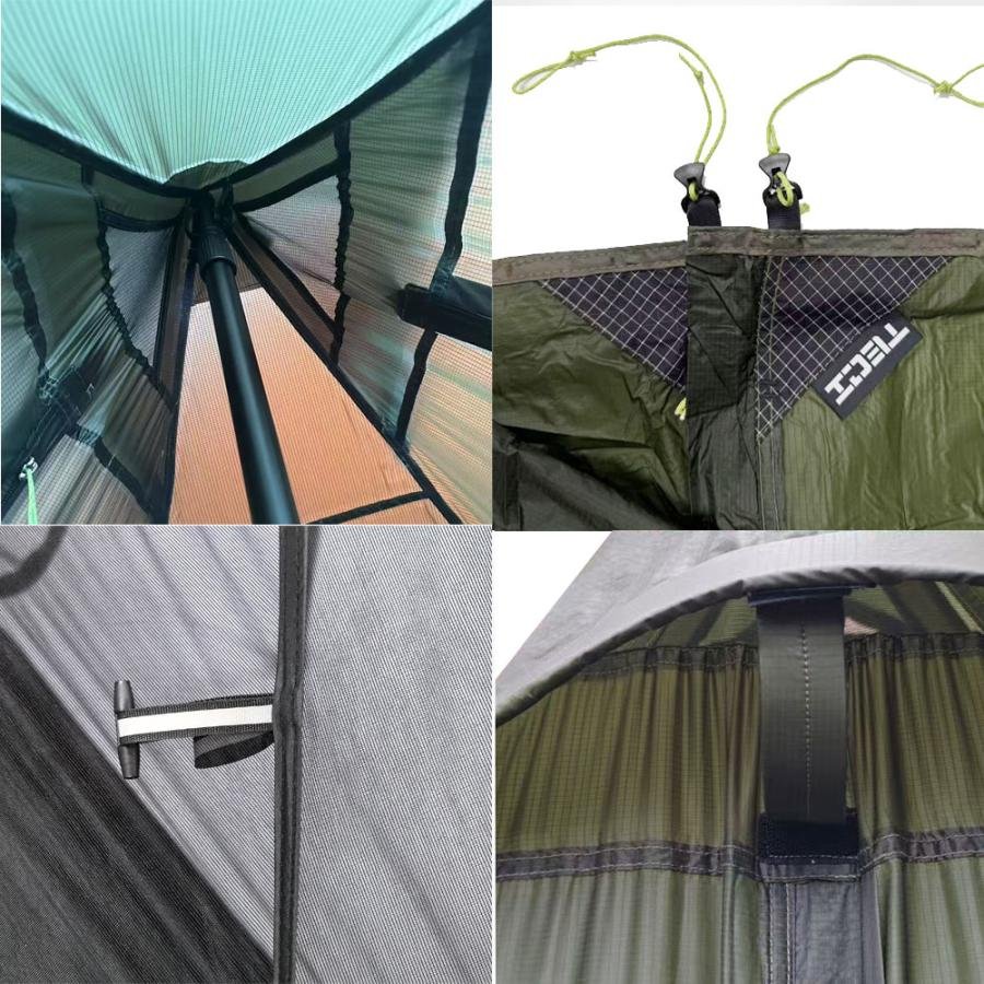 Teci 超軽量500g ソロ用テント ULテントTipi tent 登山テント 山岳