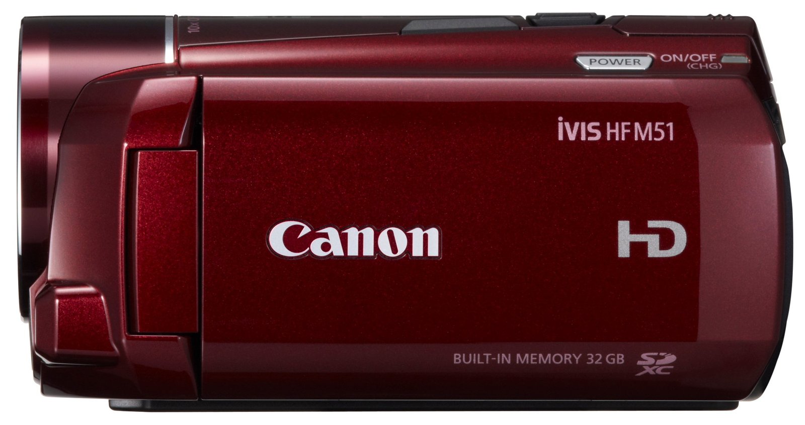 Amazon | Canon デジタルビデオカメラ iVIS HF M51 レッド 光学10倍