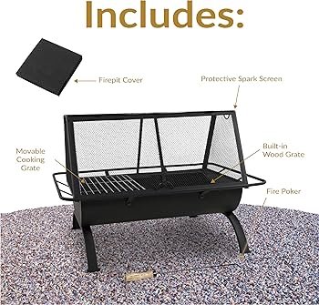 Amazon.com : Sunnydaze 36-Inch Northland Steel Outdoor Fire Pit