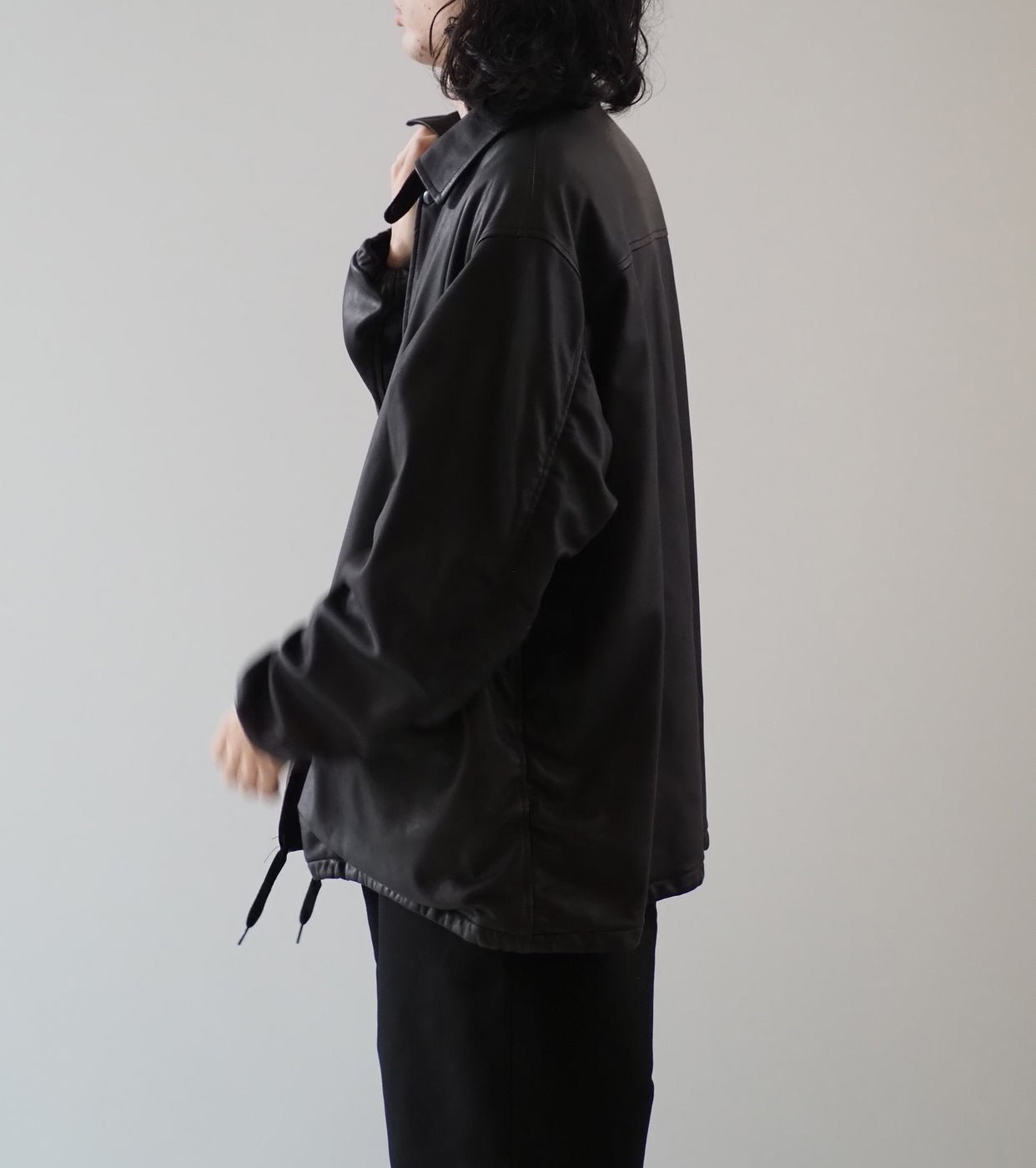 COMOLI Sheepskin Coach Jacket , Black – Navyblue