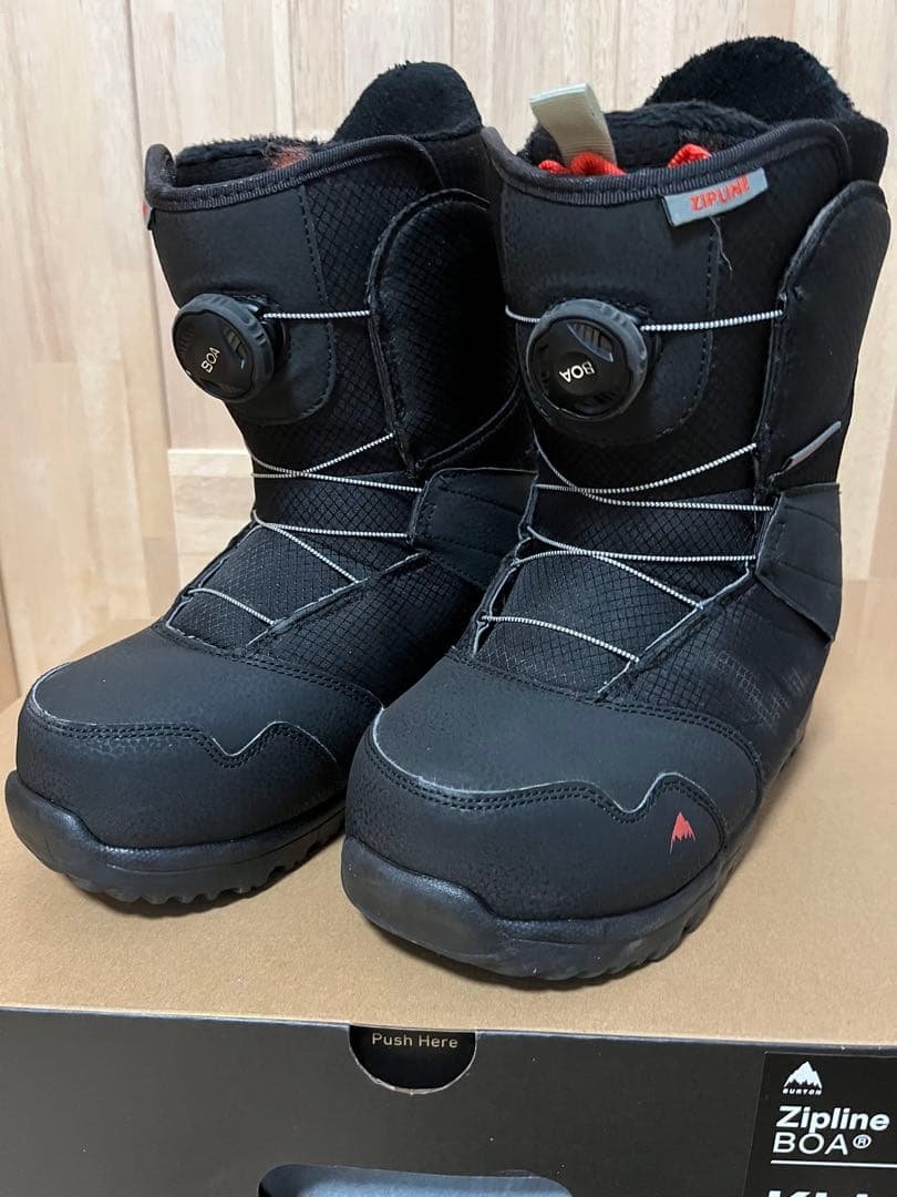 【美品】バートンZipline BOA 子ども用スノーボードブーツ 23cm BURTON（バートン） 23-24 BURTON スノーボード ブーツ キッズ Kids