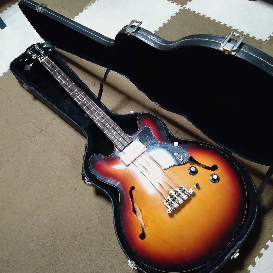 エピフォン　RIVOLI　VC ベース　ハードケース付き　セミアコ　動作確認済み Epiphone Rivoli Bass VC（中古）【楽器検索デジマート】
