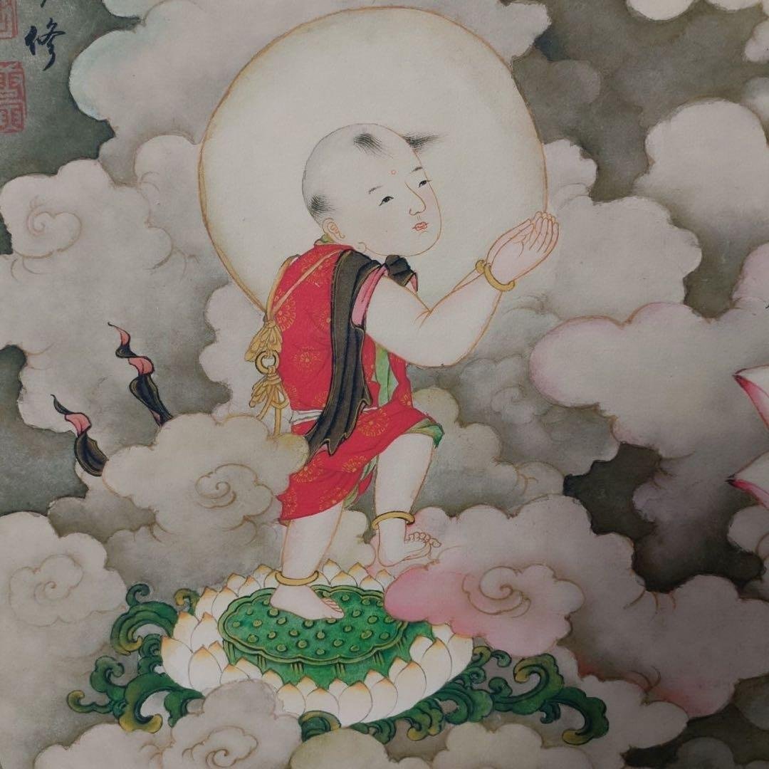 唐寅 観音像 掛軸 70×173cm 三尺中堂 証書付 - メルカリ