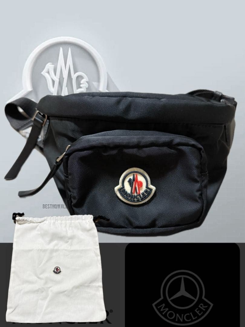MONCLER モンクレールボディバッグ ショルダーバッグ ブラック袋付ナイロン MONCLER（モンクレール） ボディバッグ DURANCE デュランス 5M00005