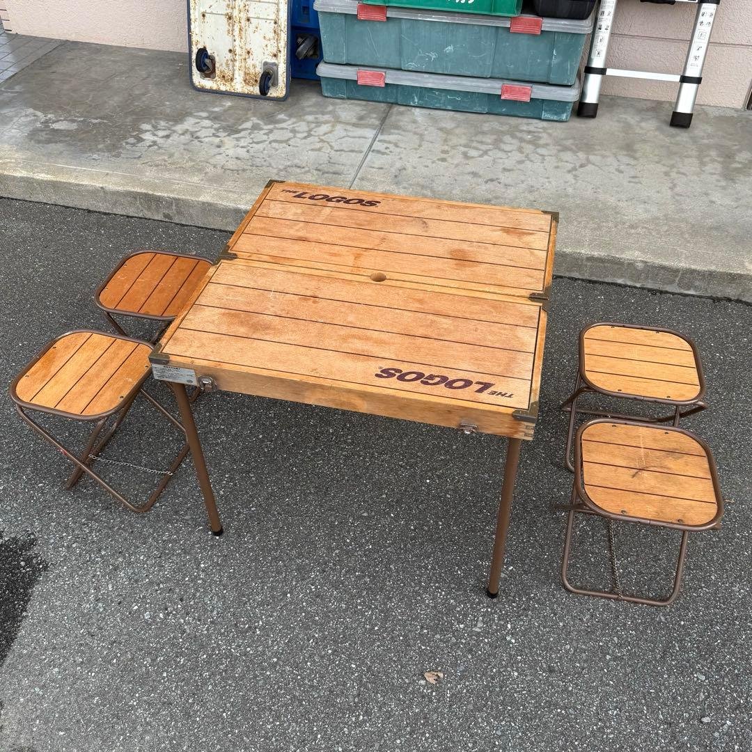 モ*キ様 LOGOS アウトドア用 折りたたみ式テーブルチェアーセット【DC08 楽天市場】ロゴス logos テーブルセット カートオンテーブル