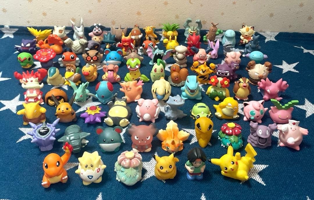 初期ポケモン　ゆび人形　ソフビ ポケモン ソフビ 指人形 初代 52体(クリア18体) - メルカリ