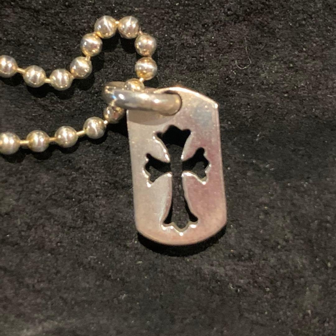 ChromeHearts クロムハーツカットアウトクロスドックタグタイニー クロムハーツカットアウトクロスドッグタグwithダイヤモンド(タイニー