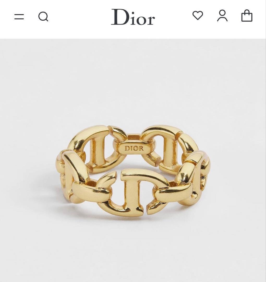 CD Navy リング メタル CD Navy Ring Gold-Finish Metal | DIOR