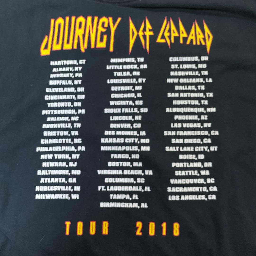 フェイド感⭐️⭐️Journey Def Leppard 2018 ツアーTシャツ