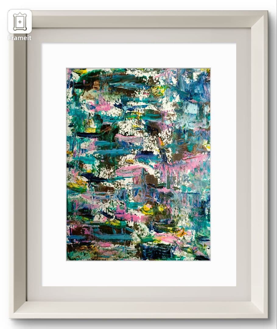 瞑想アート抽象画　油絵　3枚組 Amazon.co.jp: SHYAMIC アートパネル 抽象 3枚セット飾り絵 抽象画