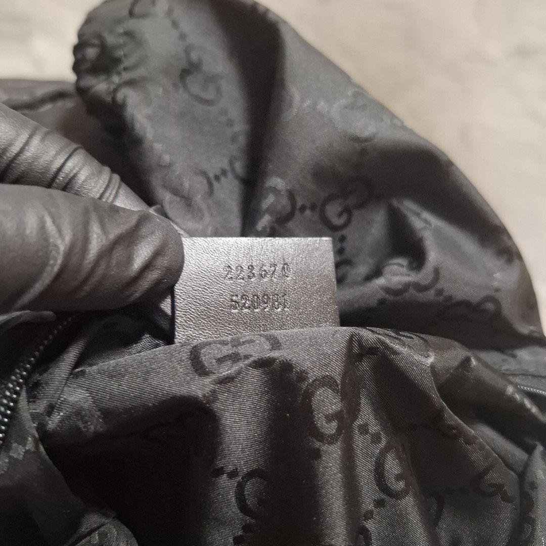 《希少》GUCCI ナイロン リュックサック レザー　クマ　マスコット　GG