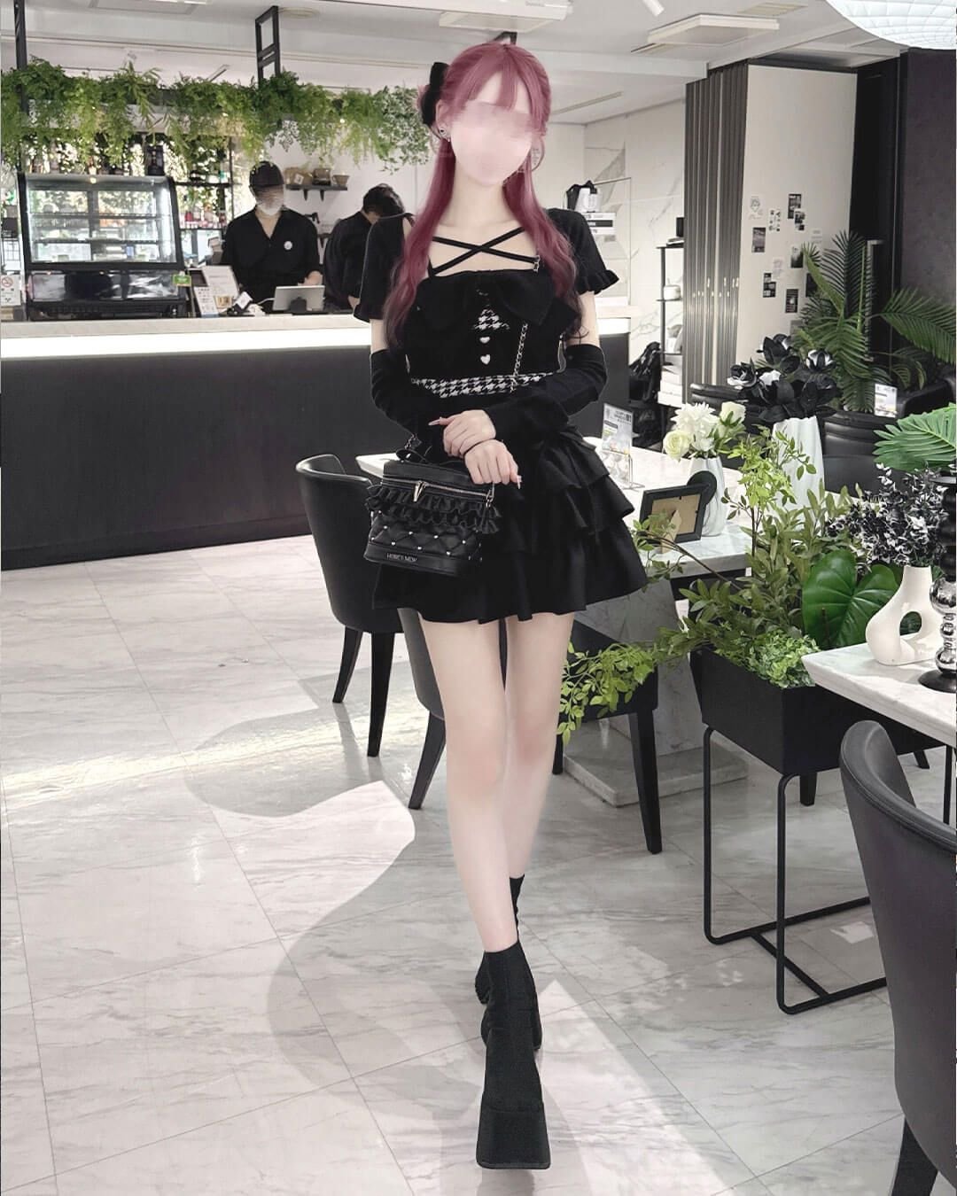 ビッグリボンアンサンブルトップス グレー | ファッション通販